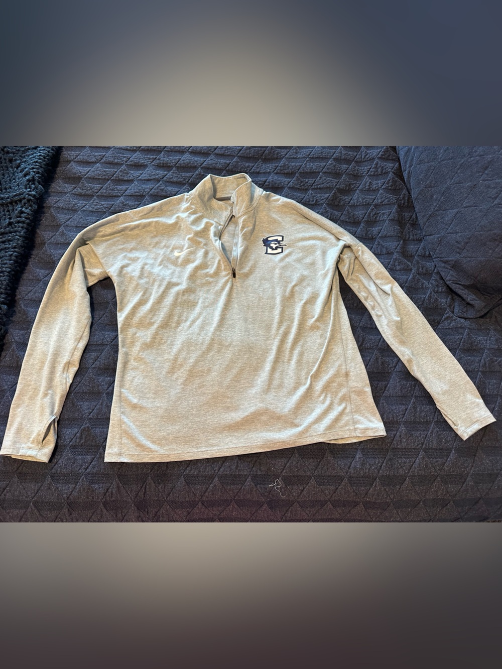 Nike Light Gray Creighton Quarter-Zip